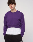 Cropped Sweatshirt · Orbit · Purple - STEWARDS - 1022-ACA-406-XS