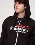 AMERICANA OVERSIZED ZIP HOODIE - STEWARDS - 1003-MET-610-XS