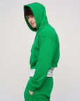 Cropped Hoodie · Stewards LA · Green - STEWARDS - 1009-FGR-212-LG