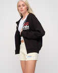 AMERICANA OVERSIZED ZIP HOODIE (Women) - STEWARDS - 1003-MET-610-XS