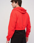 Cropped Zip Hoodie · Orbit · Red - STEWARDS - 1018-PRD-204-XS