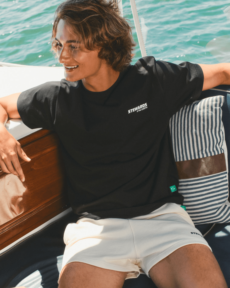 Sport Relaxed Cotton Tee · Black - STEWARDS - 1005-MET-101-XS