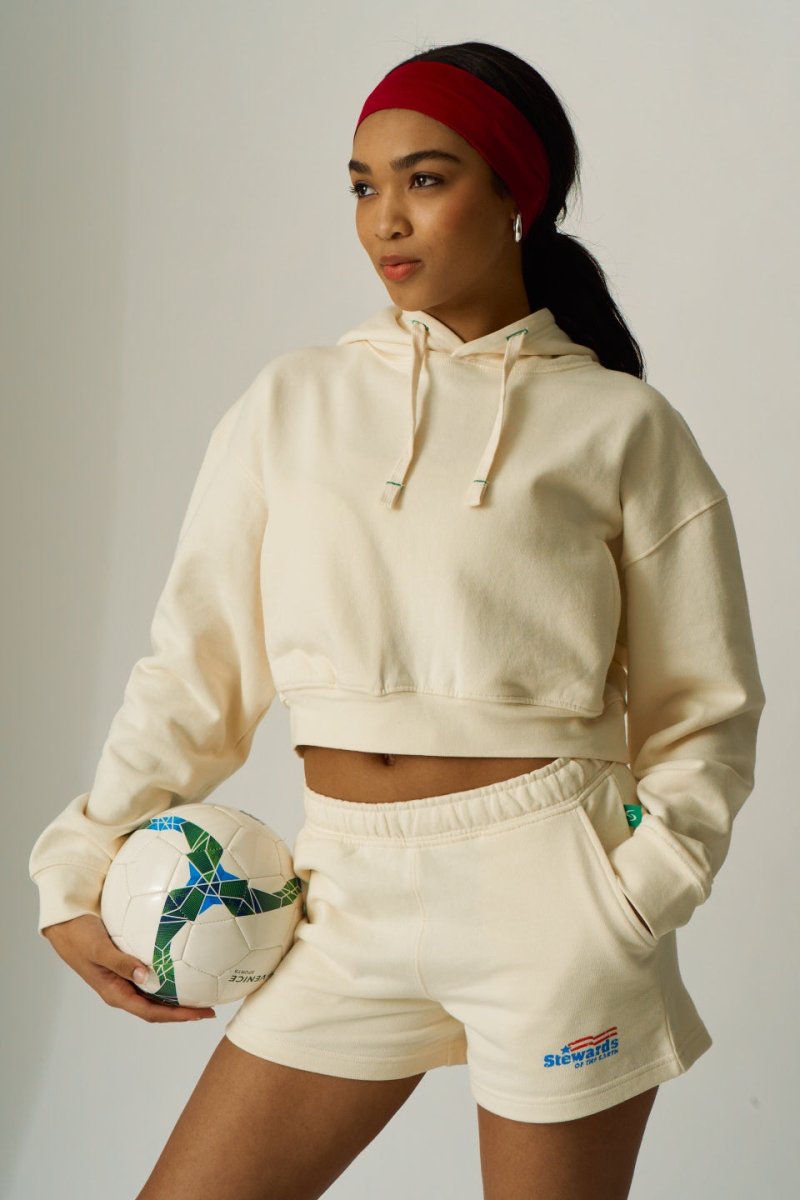 Americana Cropped Hoodie - STEWARDS - 1009-WWT-610-XS