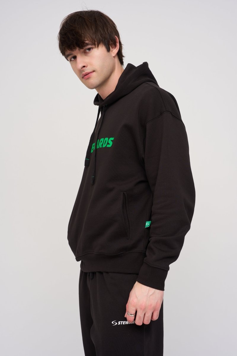 Oversized Hoodie · Orbit · Black - STEWARDS - 1001-MET-306-XS