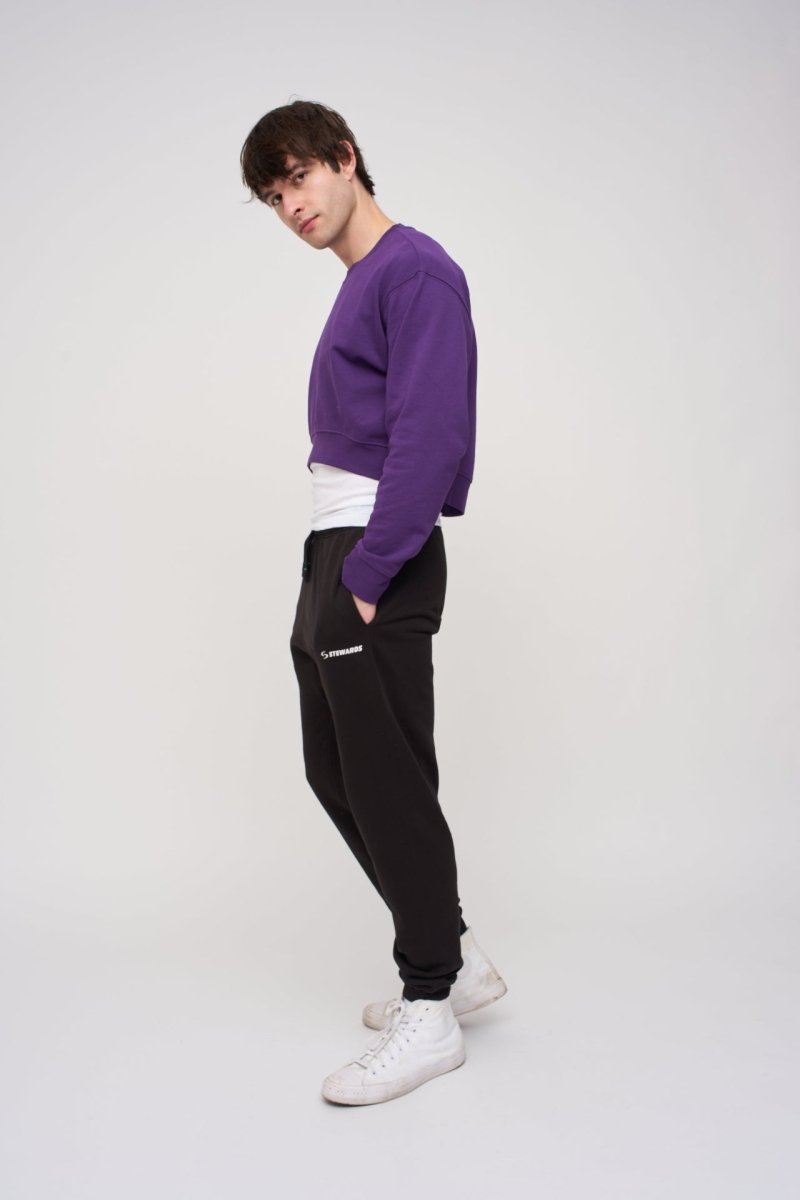 Cropped Sweatshirt · Orbit · Purple - STEWARDS - 1022-ACA-406-XS