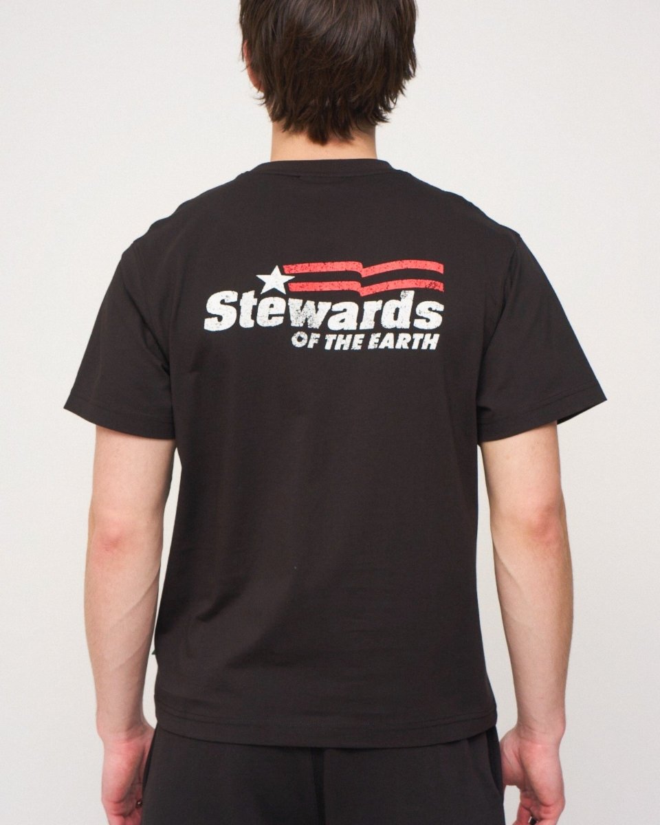 Americana Relaxed Cotton Tee - STEWARDS - 1005-MET-610-XS