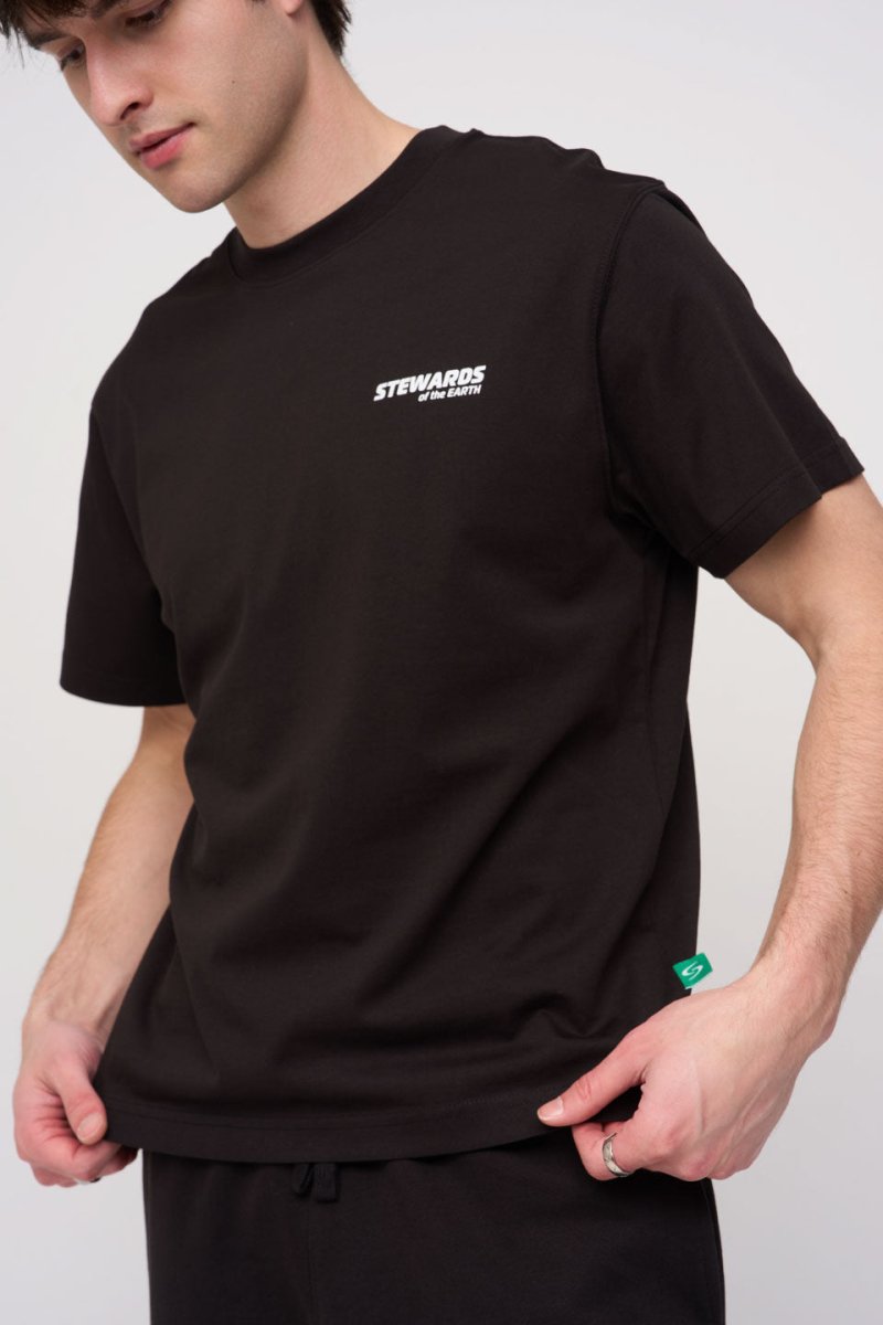 Relaxed Cotton Tee · Sport · Black - STEWARDS - 1005-MET-101-XS