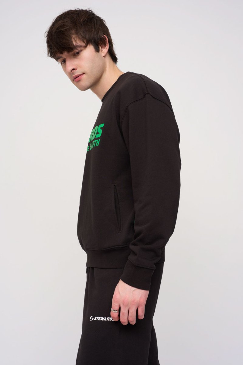 Oversized Sweatshirt · Sport · Black - STEWARDS - 1004-MET-302-LG