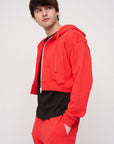 Cropped Zip Hoodie · Sport · Red - STEWARDS - 1018-PRD-102-LG