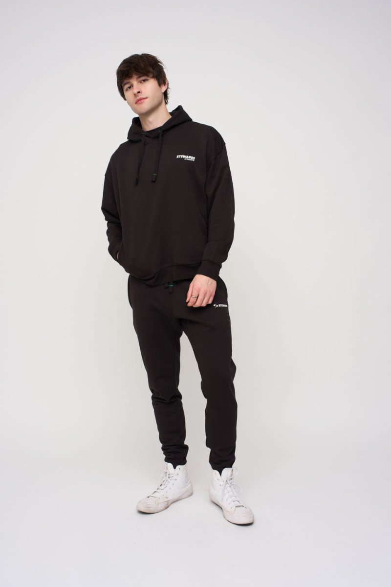 Oversized Hoodie · Sport · Black - STEWARDS - 1001-MET-101-LG