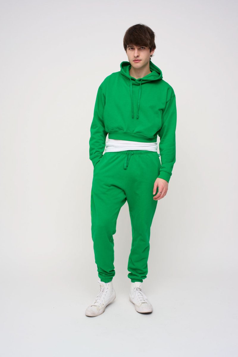 Cropped Hoodie · Stewards LA · Green - STEWARDS - 1009-FGR-212-LG