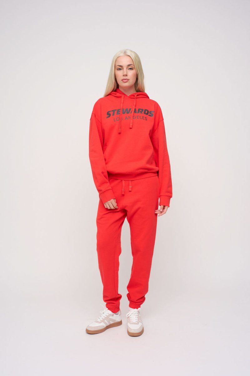 Oversized Hoodie · Stewards LA · Red - STEWARDS - 1001-PRD-212-LG