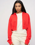 Cropped Zip Hoodie · Sport · Red - STEWARDS - 1018-PRD-102-LG