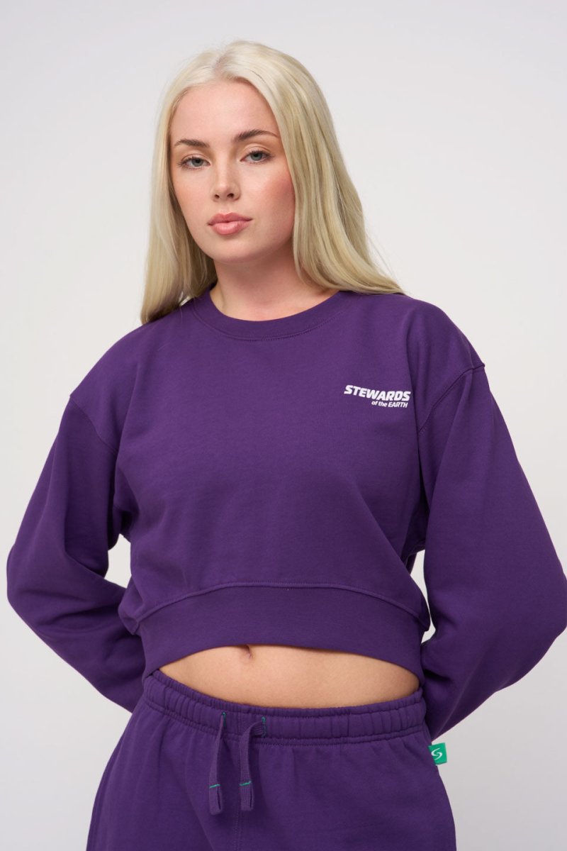 Cropped Sweatshirt · Sport · Purple - STEWARDS - 1022-ACA-101-LG