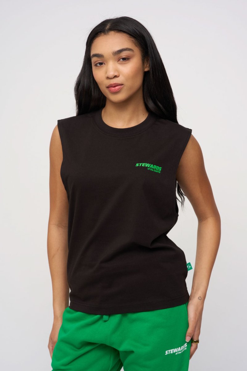 Sleeveless Tee · Sport · Black - STEWARDS - 1008-MET-301-LG