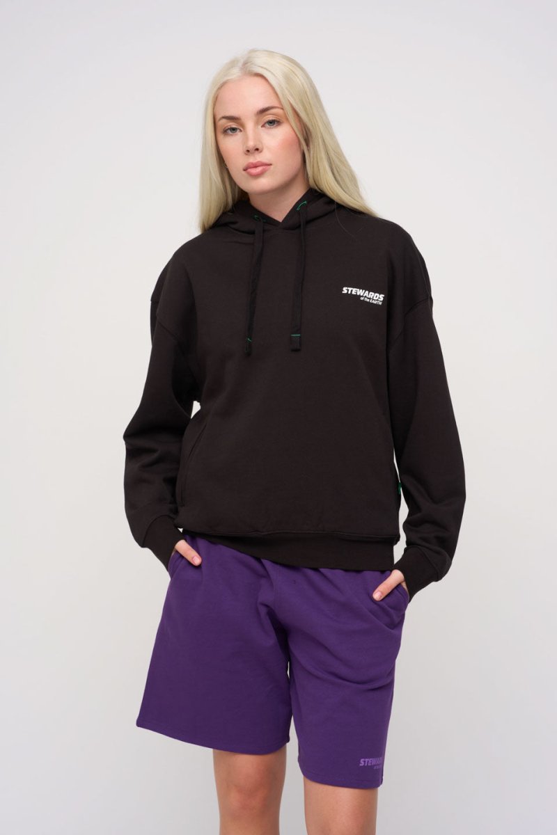Oversized Hoodie · Sport · Black - STEWARDS - 1001-MET-101-LG