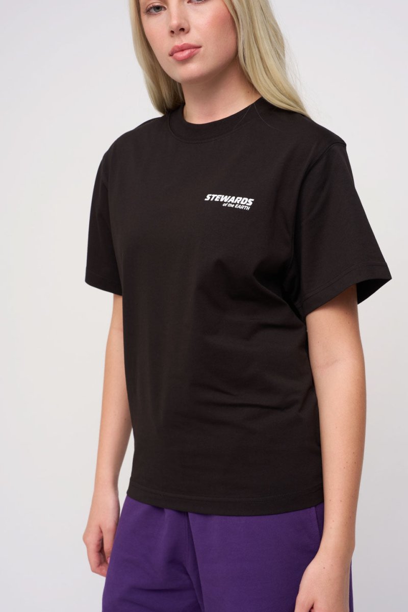 Relaxed Cotton Tee · Sport · Black - STEWARDS - 1005-MET-101-XS