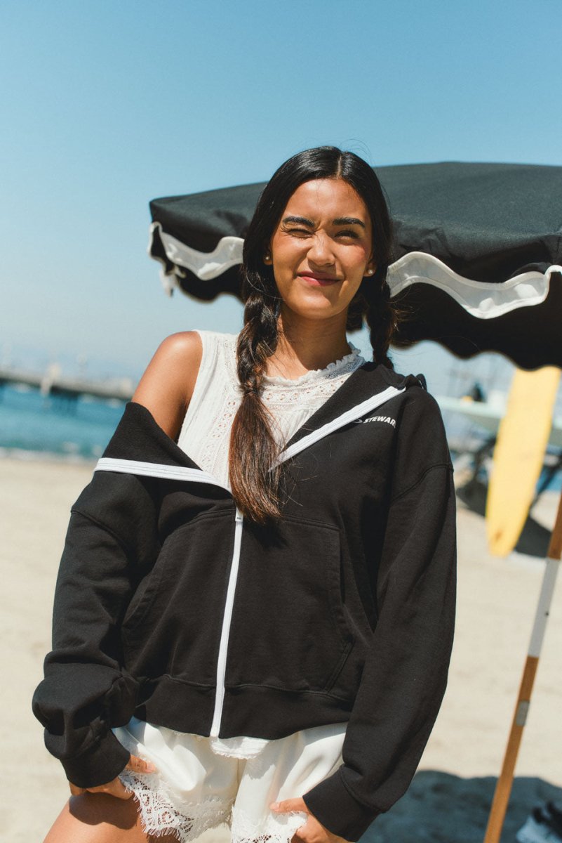 Orbit Oversized Zip Hoodie - STEWARDS - 1003-MET-104-XS
