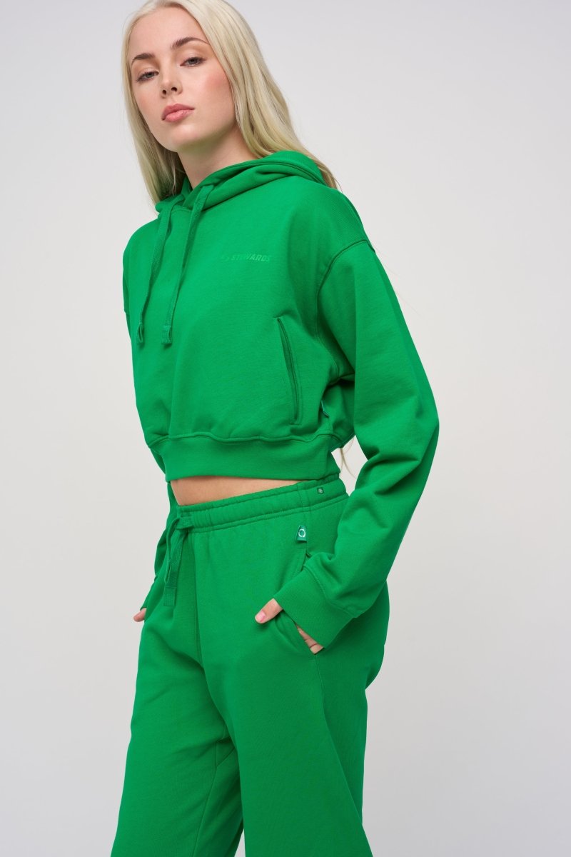 Cropped Hoodie · Orbit · Green - STEWARDS - 1009-FGR-304-XS