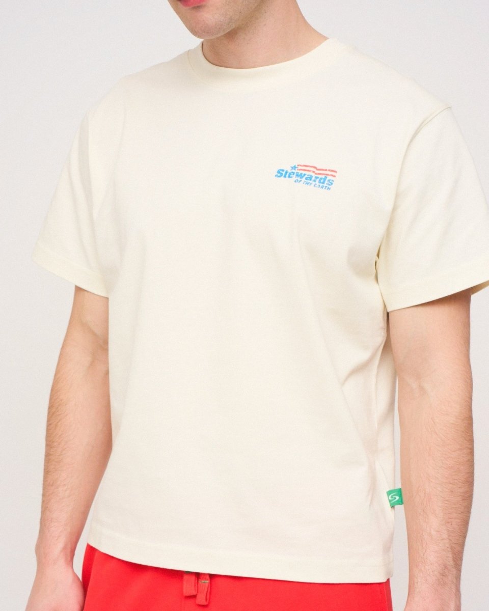 Americana Relaxed Cotton Tee - STEWARDS - 1005-WWT-608-XS