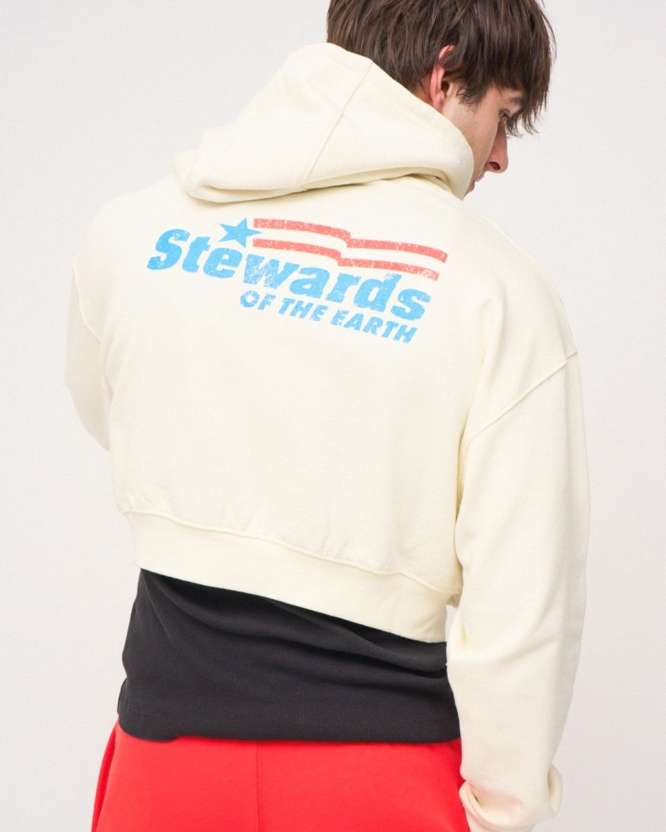Americana Cropped Hoodie - STEWARDS - 1009-WWT-610-XS