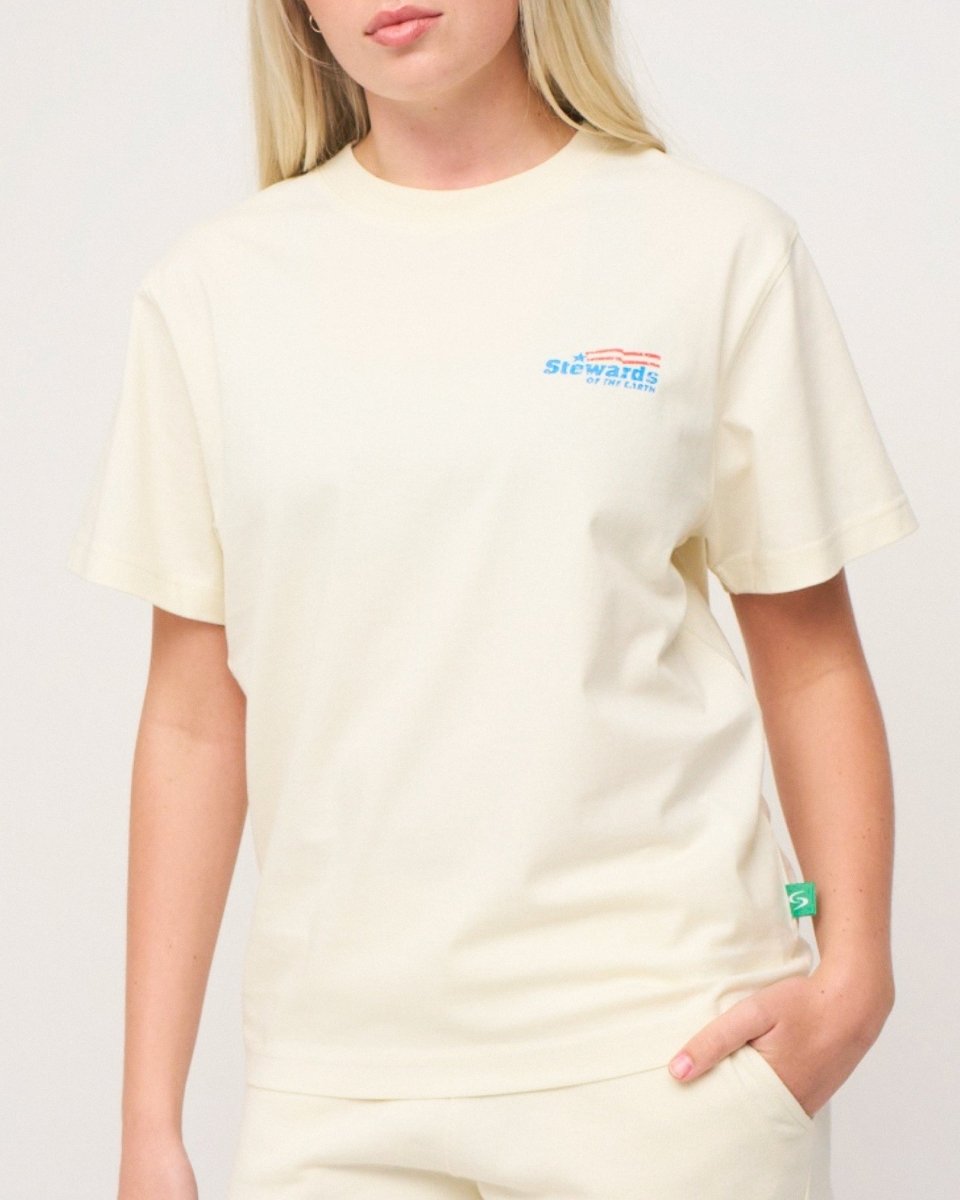 Americana Relaxed Cotton Tee - STEWARDS - 1005-WWT-608-XS