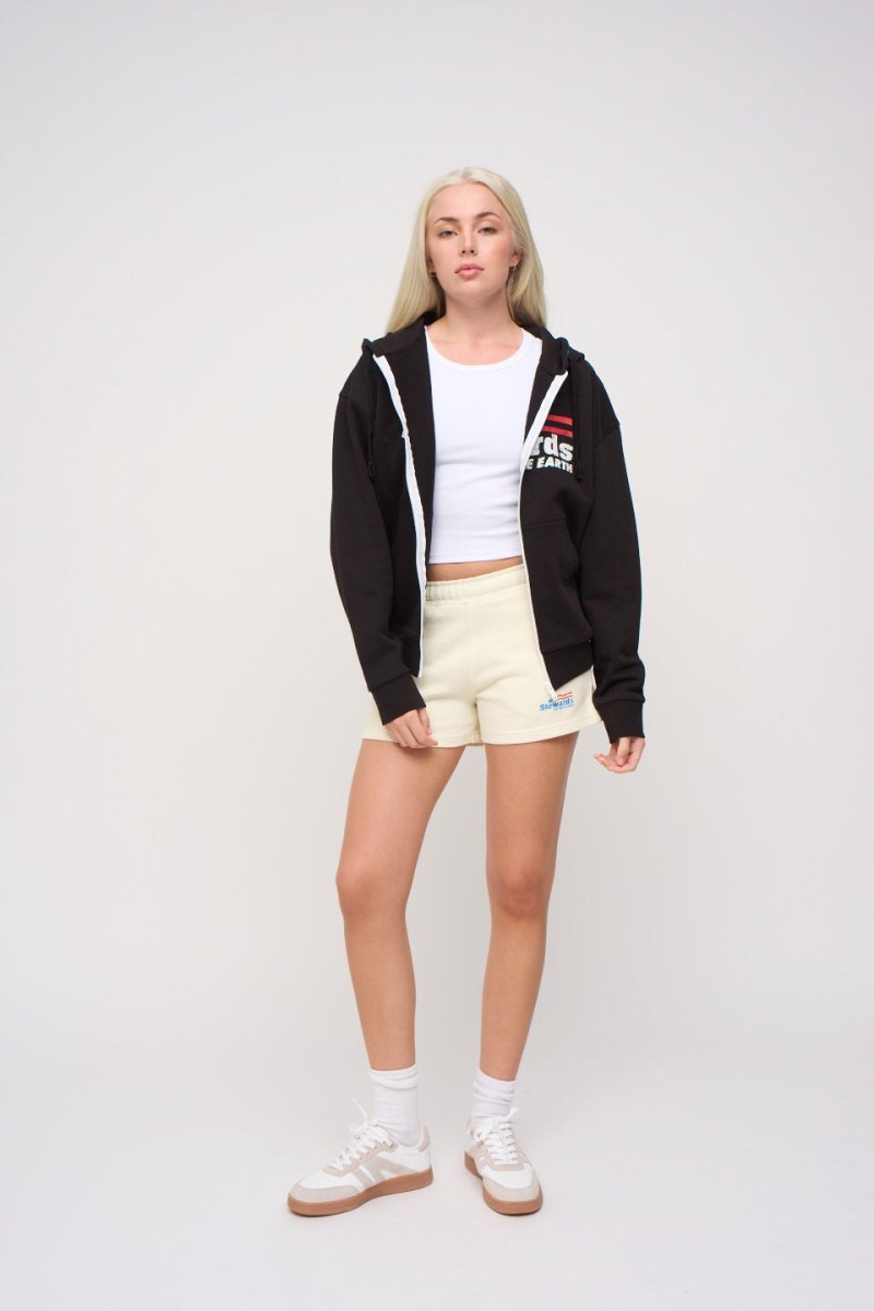 AMERICANA OVERSIZED ZIP HOODIE (Women) - STEWARDS - 1003-MET-610-XS