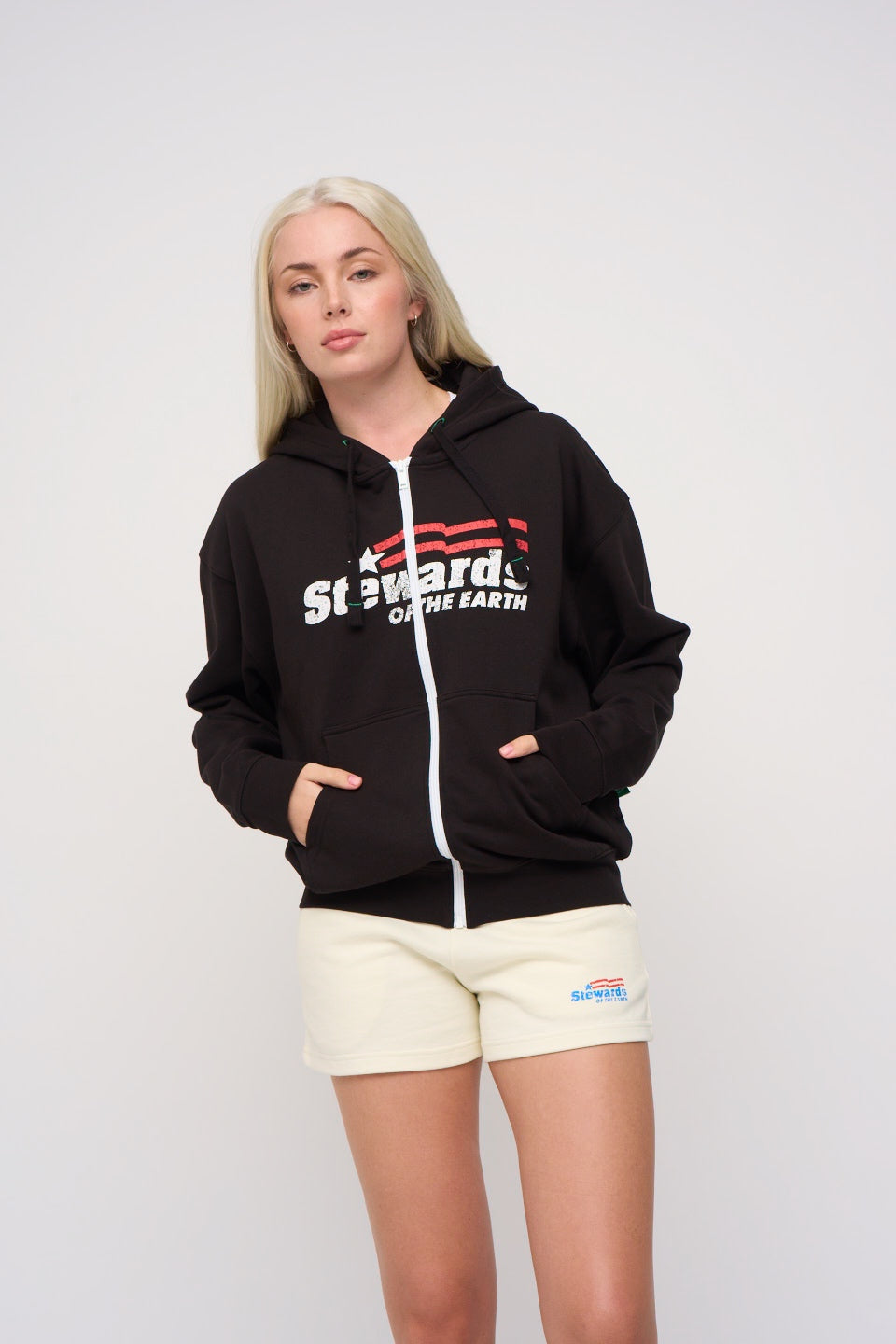 AMERICANA OVERSIZED ZIP HOODIE (Women)