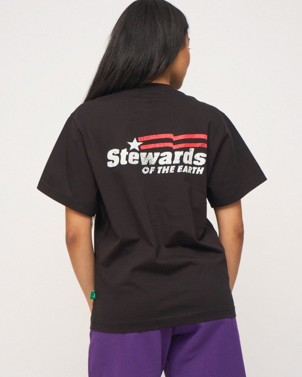 Americana Relaxed Cotton Tee - STEWARDS - 1005-MET-610-XS