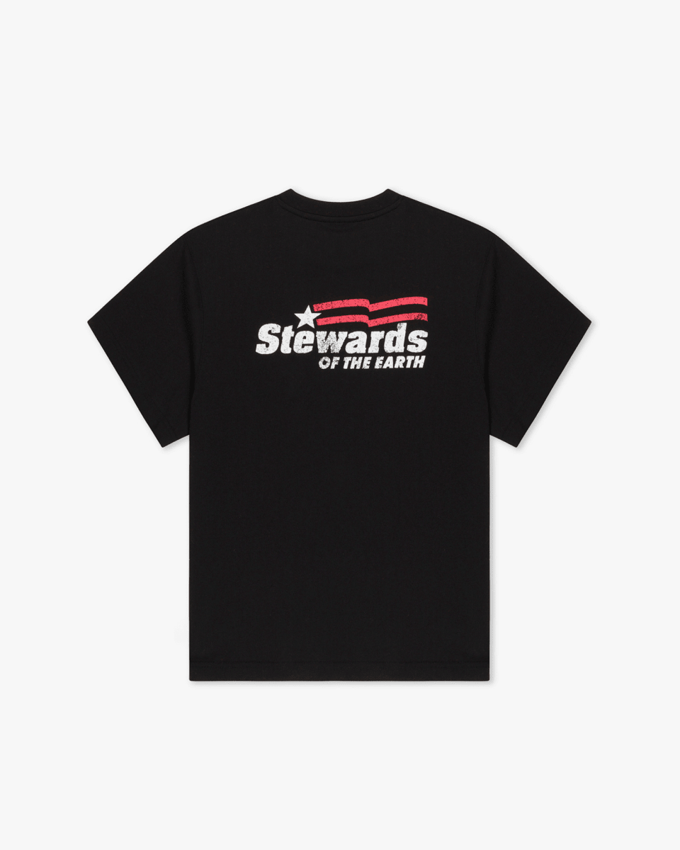 Americana Relaxed Cotton Tee - STEWARDS - 1005-MET-610-XS