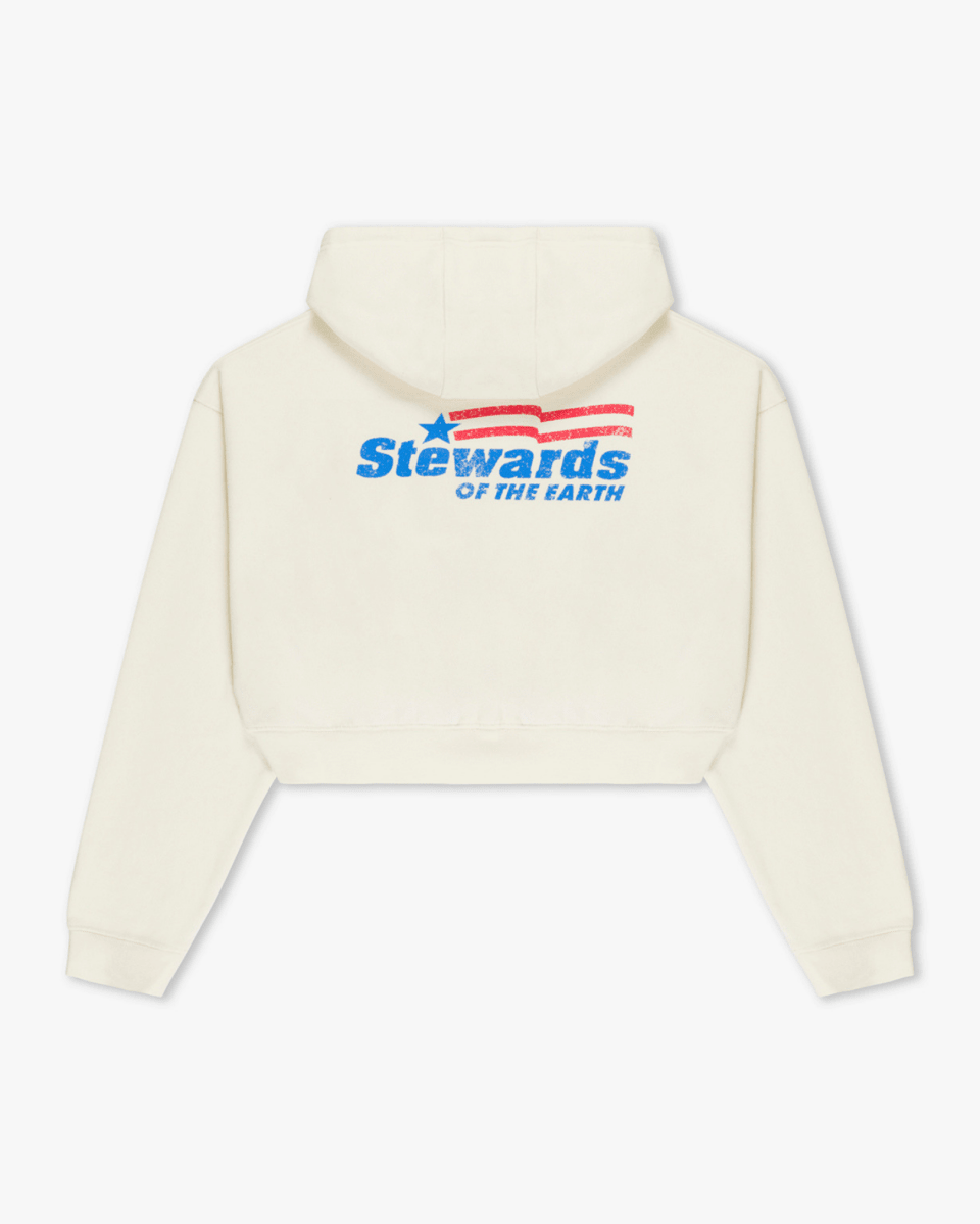 Americana Cropped Hoodie - STEWARDS - 1009-WWT-610-XS