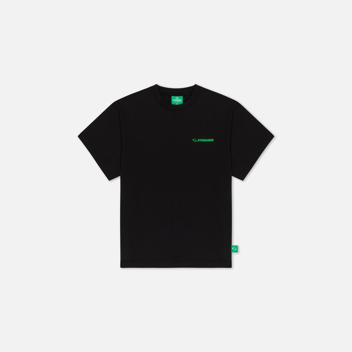 Relaxed Cotton Tee · Orbit · Black - STEWARDS - 1005-MET-304-XS