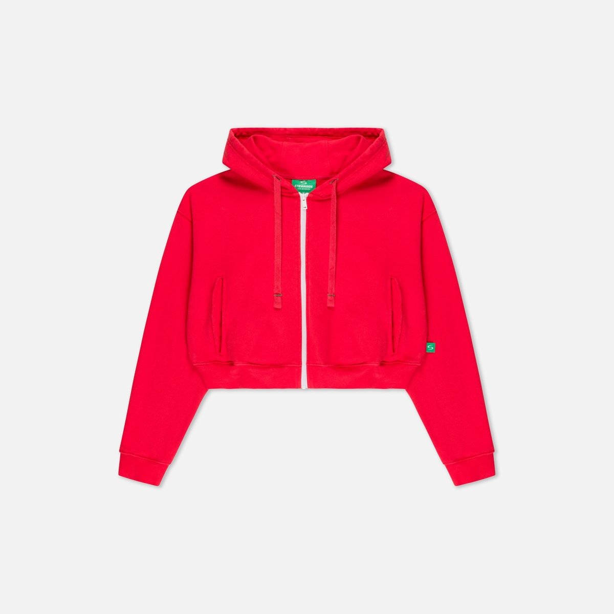 Cropped Zip Hoodie · Sport · Red - STEWARDS - 1018-PRD-102-LG