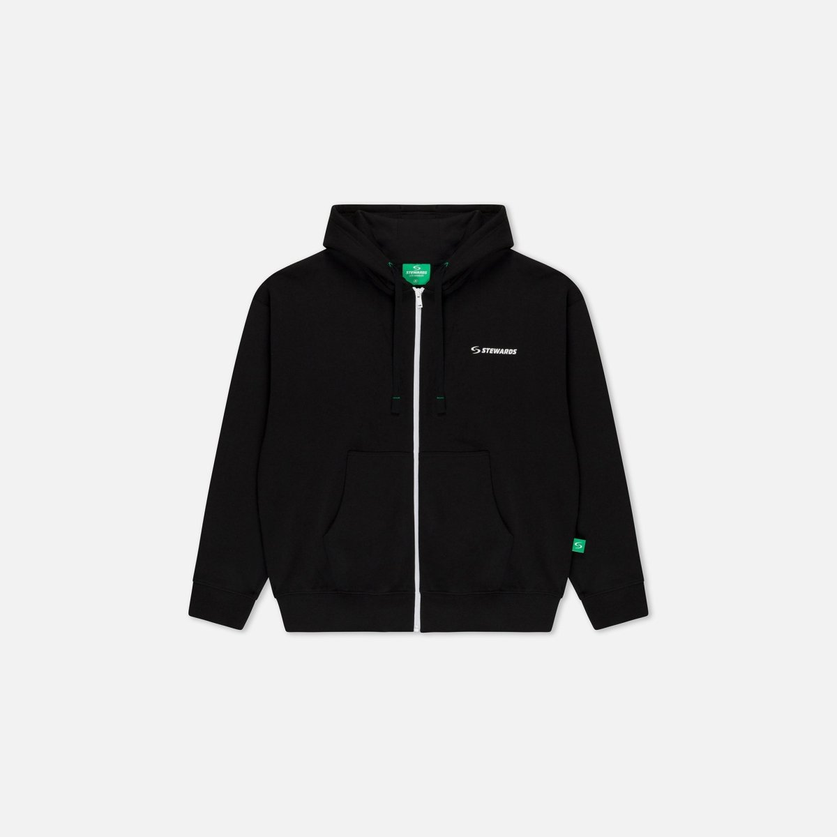Oversized Zip Hoodie · Orbit · Black - STEWARDS - 1003-MET-104-XS