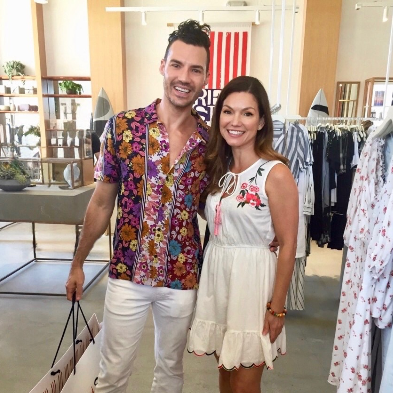 Premium lifestyle label STEWARDS' Founders David Allyn & Brandi Andres at Fred Segal Malibu (2019) at RAGA event
