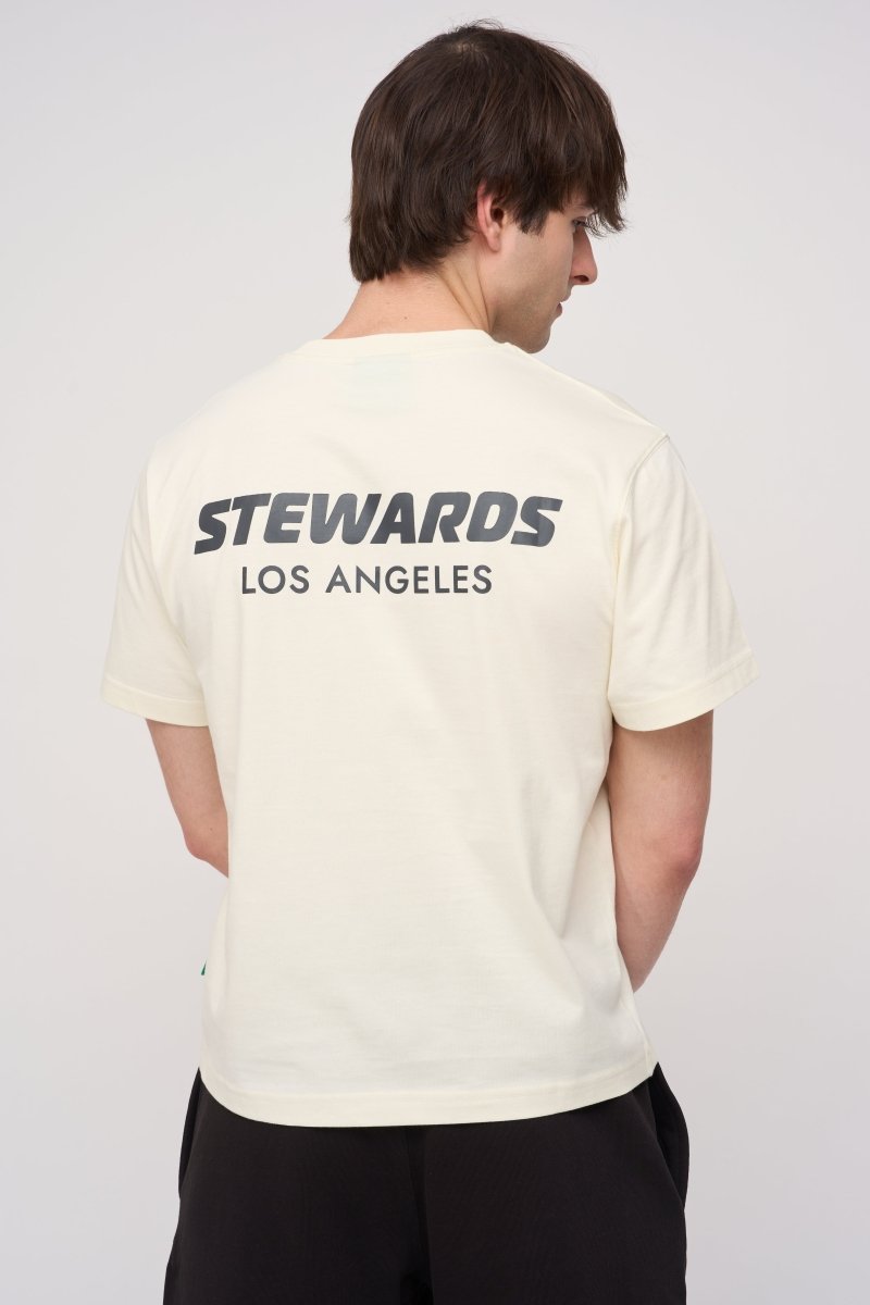 Relaxed Cotton Tee · Stewards LA · Off - White - STEWARDS - 1005-WWT-212-XS