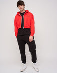 Cropped Zip Hoodie · Orbit · Red - STEWARDS - 1018-PRD-204-XS