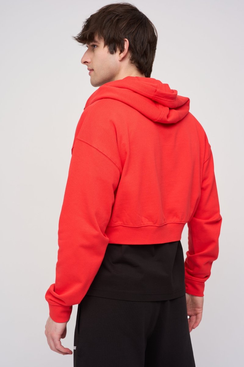 Cropped Zip Hoodie · Orbit · Red - STEWARDS - 1018-PRD-204-XS