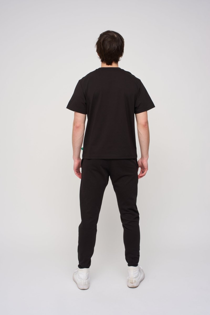 Relaxed Cotton Tee · Orbit · Black - STEWARDS - 1005-MET-304-XS