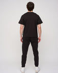 Relaxed Cotton Tee · Orbit · Black - STEWARDS - 1005-MET-304-XS