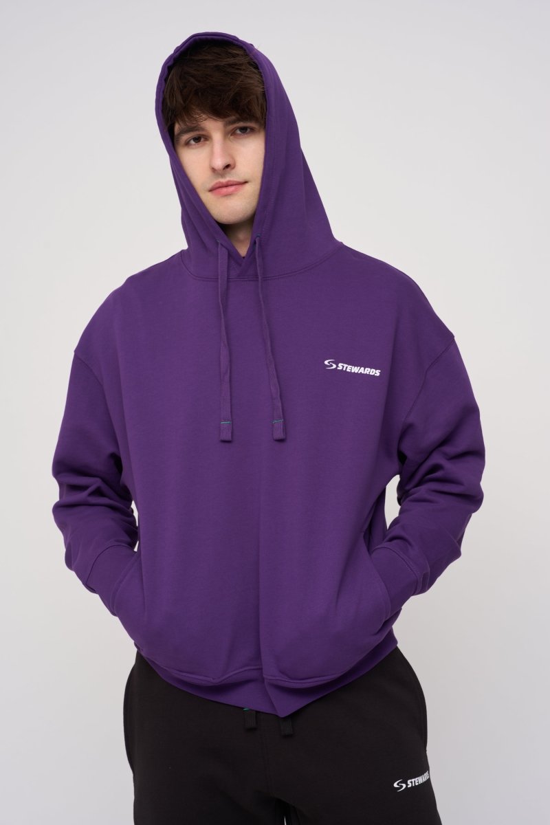 Oversized Hoodie · Orbit · Purple - STEWARDS - 1001-ACA-104-XS