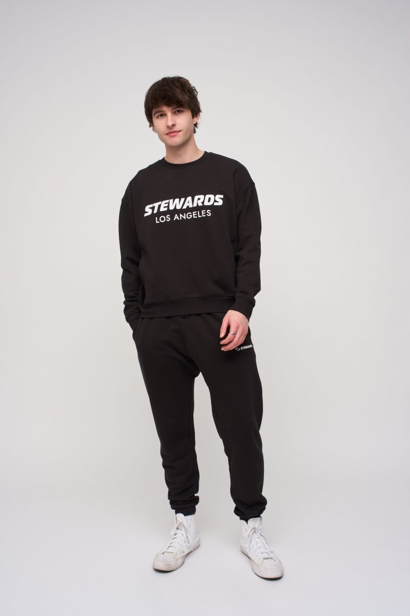Oversized Sweatshirt · Stewards LA · Black - STEWARDS - 1004-MET-112-XS