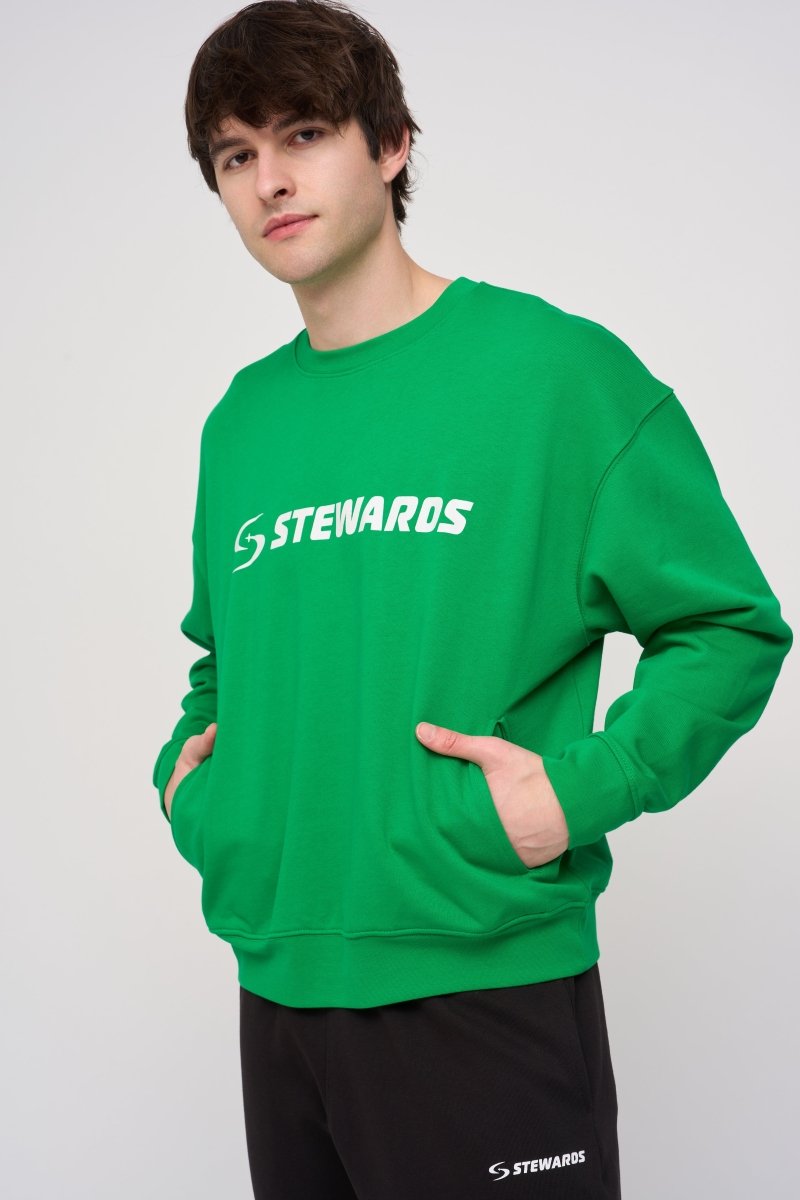 Oversized Sweatshirt · Orbit · Green - STEWARDS - 1004-FGR-106-XS
