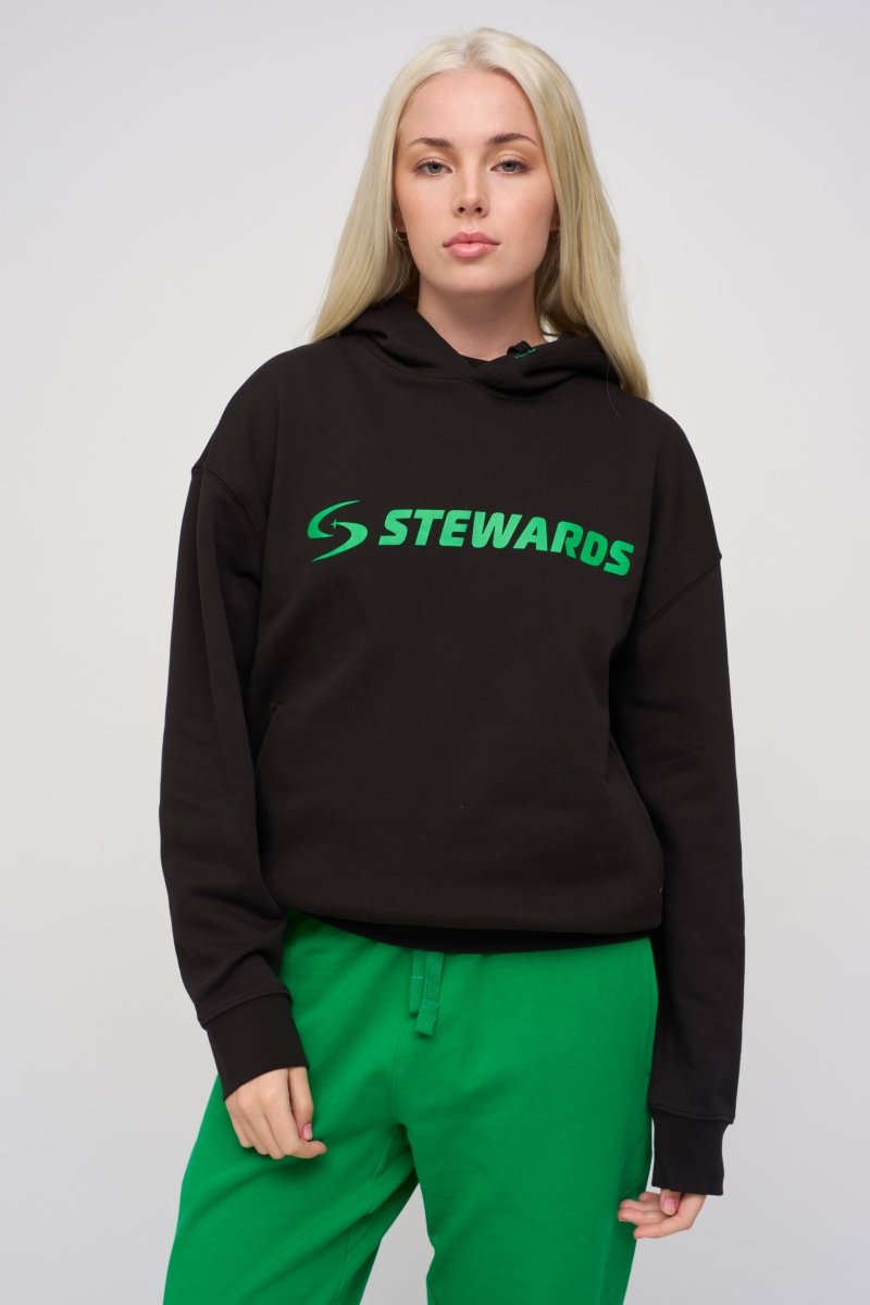 Oversized Hoodie · Orbit · Black - STEWARDS - 1001-MET-306-XS