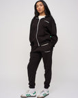 Oversized Zip Hoodie · Orbit · Black - STEWARDS - 1003-MET-104-XS