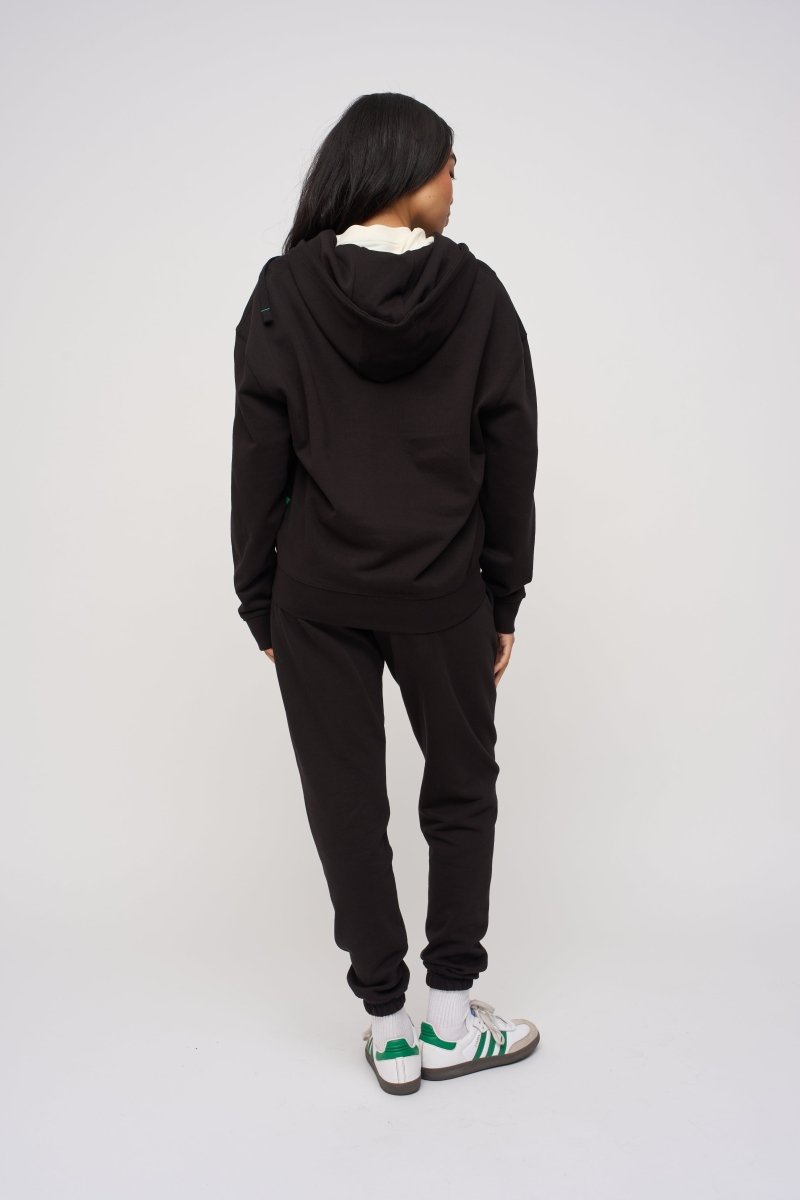 Oversized Zip Hoodie · Orbit · Black - STEWARDS - 1003-MET-104-XS