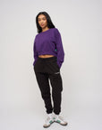 Cropped Sweatshirt · Orbit · Purple - STEWARDS - 1022-ACA-406-XS