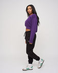 Cropped Sweatshirt · Orbit · Purple - STEWARDS - 1022-ACA-406-XS