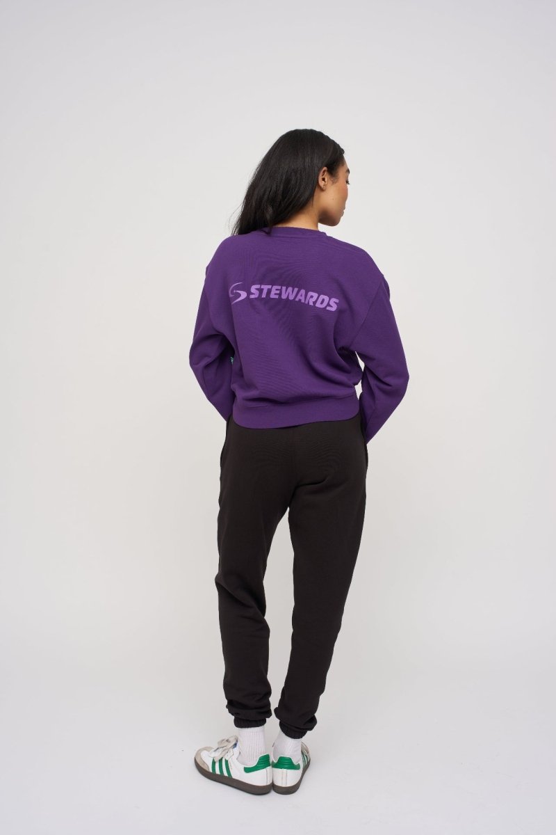 Cropped Sweatshirt · Orbit · Purple - STEWARDS - 1022-ACA-406-XS