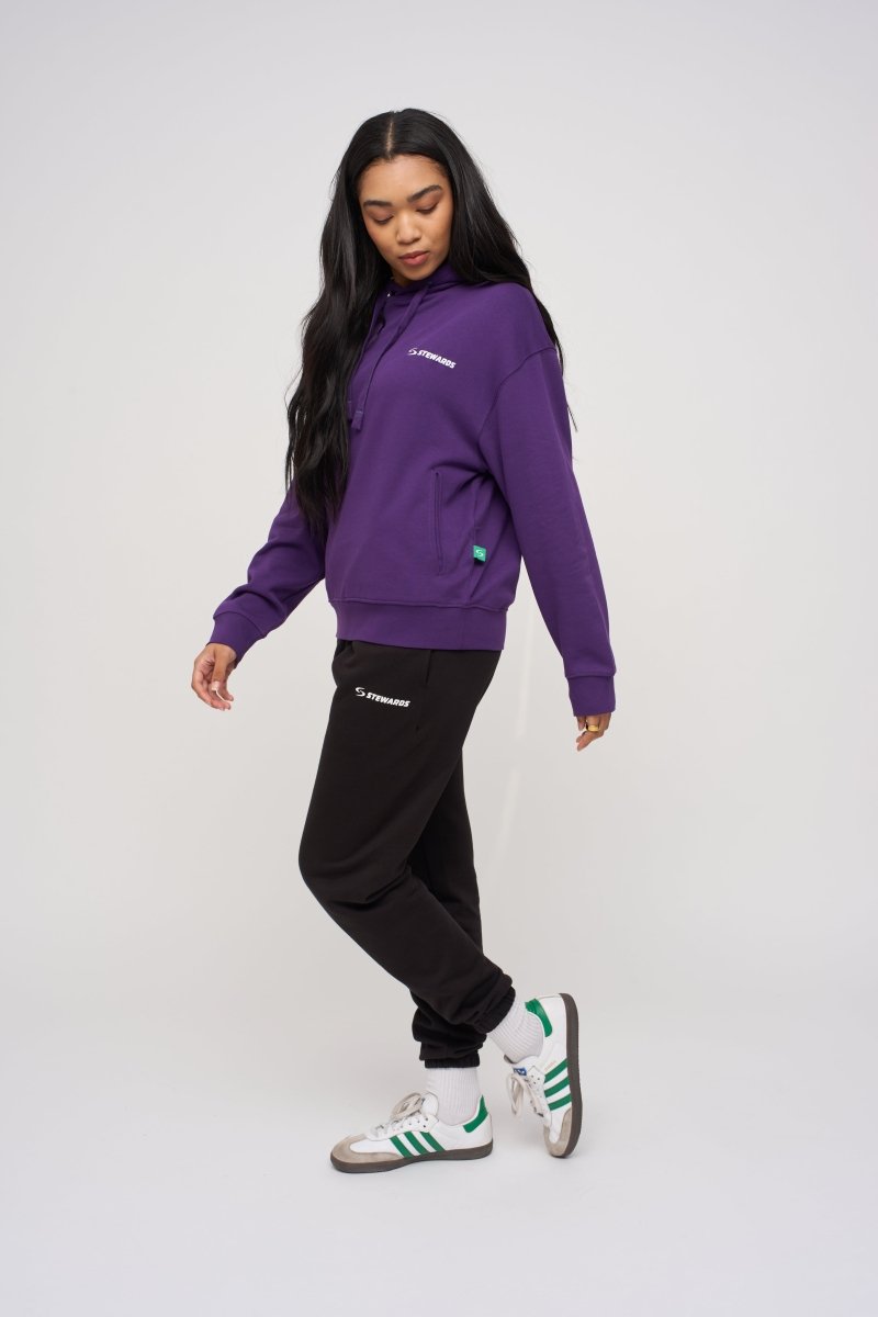 Oversized Hoodie · Orbit · Purple - STEWARDS - 1001-ACA-104-XS